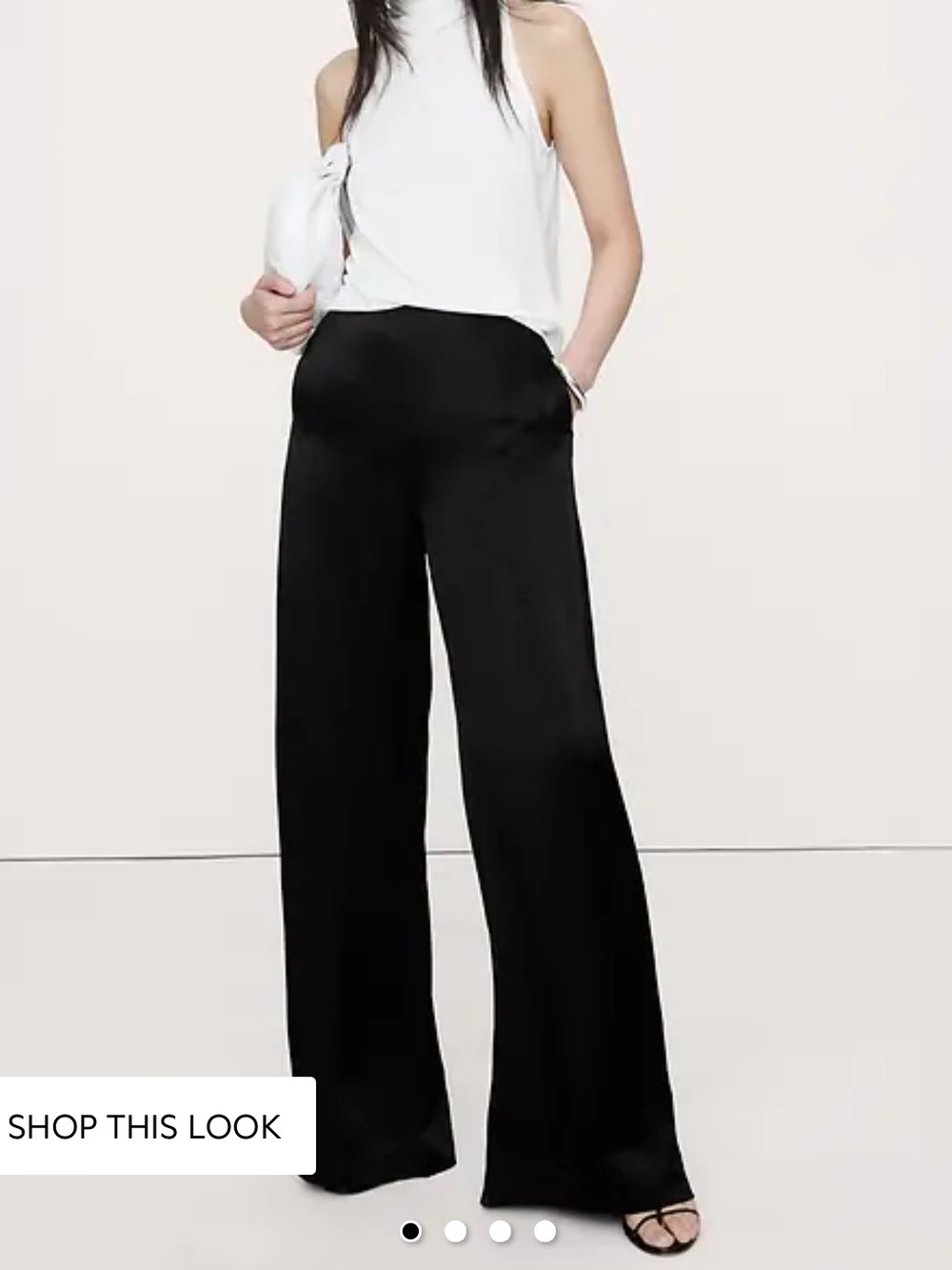 Banana Republic HIGH-RISE WIDE-LEG HAMMERED SATIN
PALAZZO PANT
